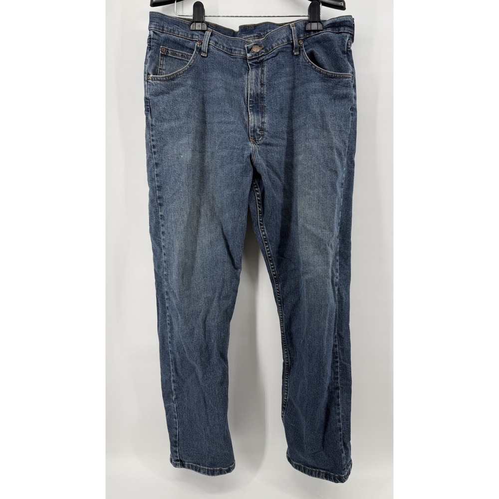 Wrangler‎ Premium Quality Men's Blue Jeans Regular Fit Straight Mid Rise 40X32